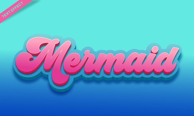 mermaid color text effect  template