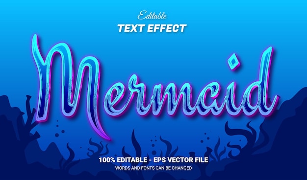 mermaid editable text effect