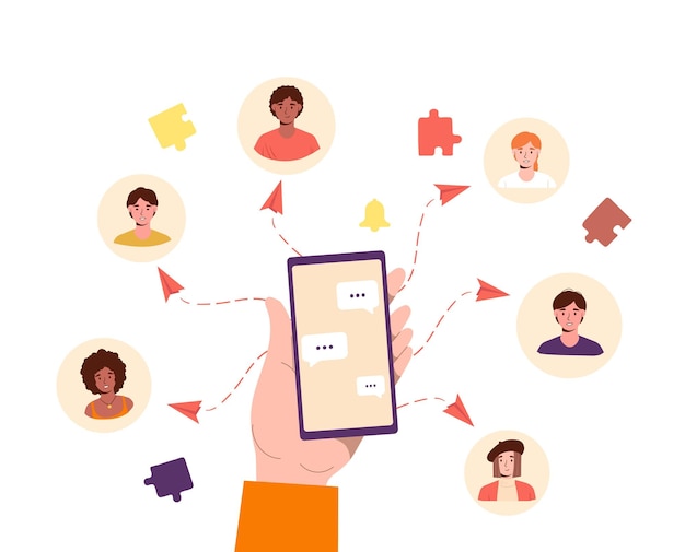 Messages on smartphone screen