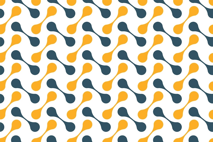 Vektor metaballs geometric shape seamless repeat pattern