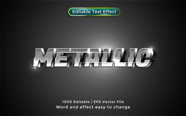 Metallisk tekst, 3D-stil Redigerbar teksteffekt