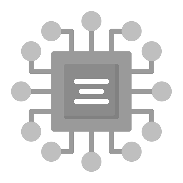 Microchip icon vector image Can be used for Science Fiction