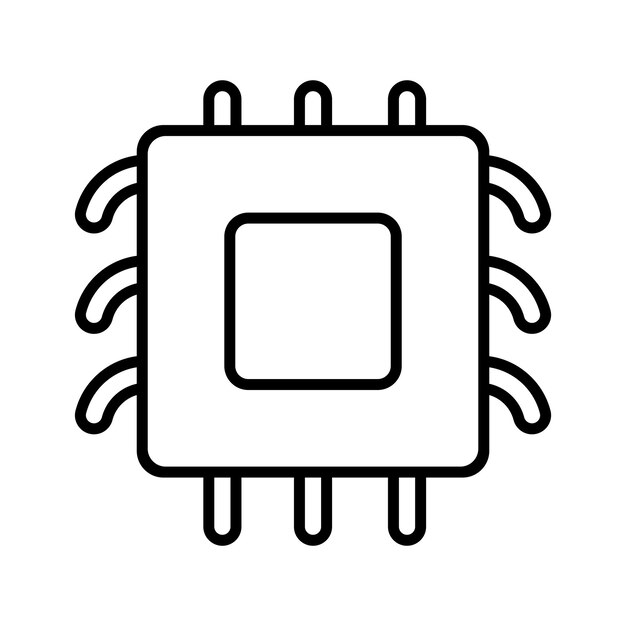 Microchip icon vector