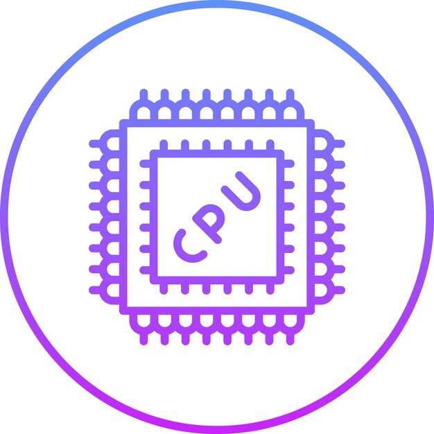 Microprocessor vector icon illustration of Computer and Hardware iconset