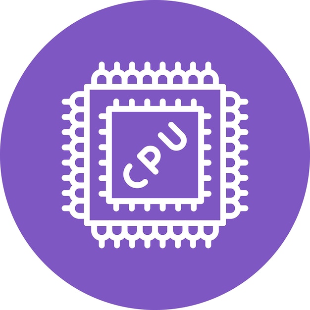 Microprocessor vector icon illustration of Computer and Hardware iconset