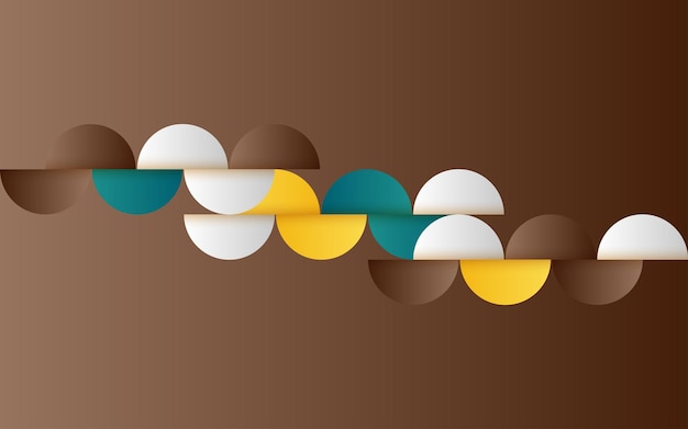 midcentury geometric abstract pattern with simple shapes and beautiful color palette simple geometric pattern composition vector illustration