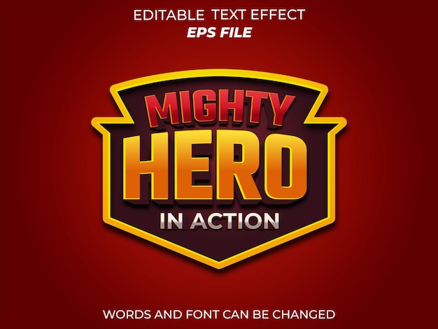 mighty hero text effect font editable typography 3d text for medieval fantasy rpg games