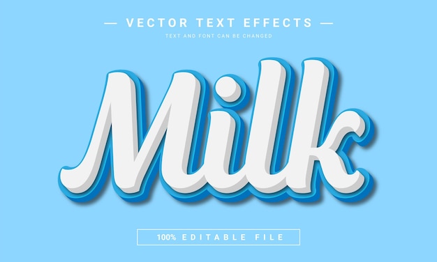 milk text effect template