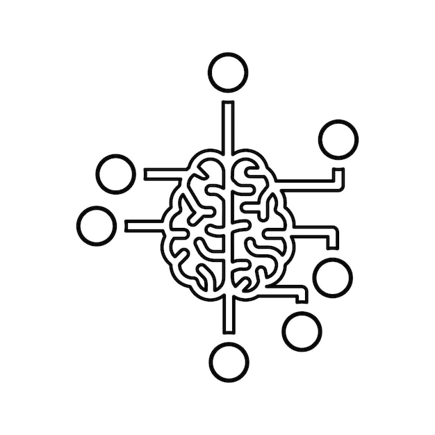 Mind Map icon Line outline symbol