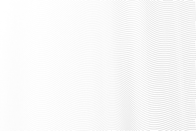 Minimal Black and white wavy halftone background vector Vector in concept of technology science