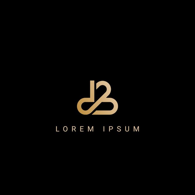 minimal creative initial based db logo and bd logo letter db bd creative elegant monogram