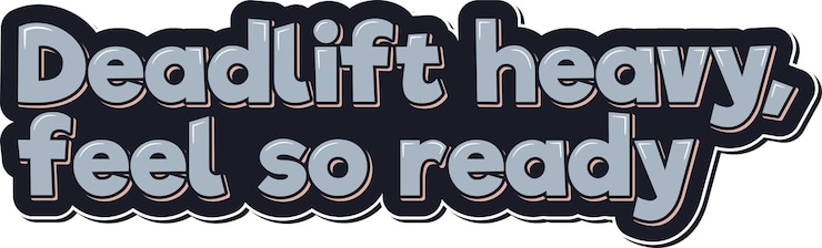 Vektor minimalist deadlift quote vector design