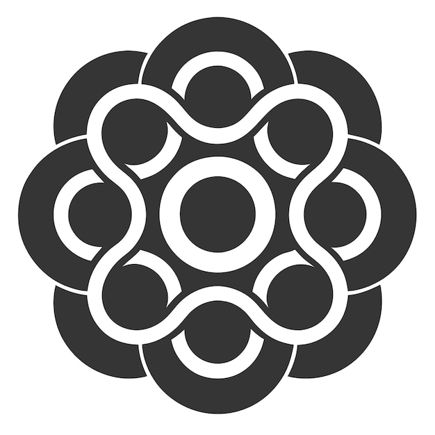 Minimalist Interconnected Shapes and Circles Pattern Vector for Backgrounds