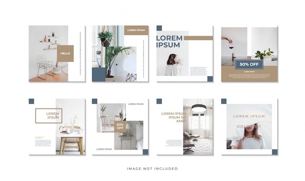 minimalist social media post template