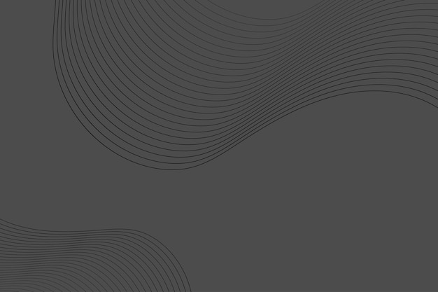 minimalistic abstract background with waves curve pattern d effect lines dynamic vector dark gray