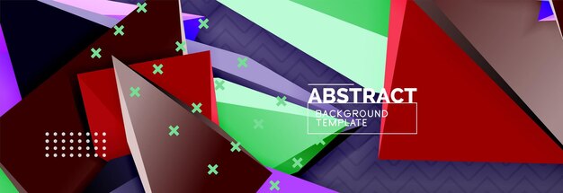 Minimalistisk abstrakt bakgrunnsdesign med 3D-trekantvektor