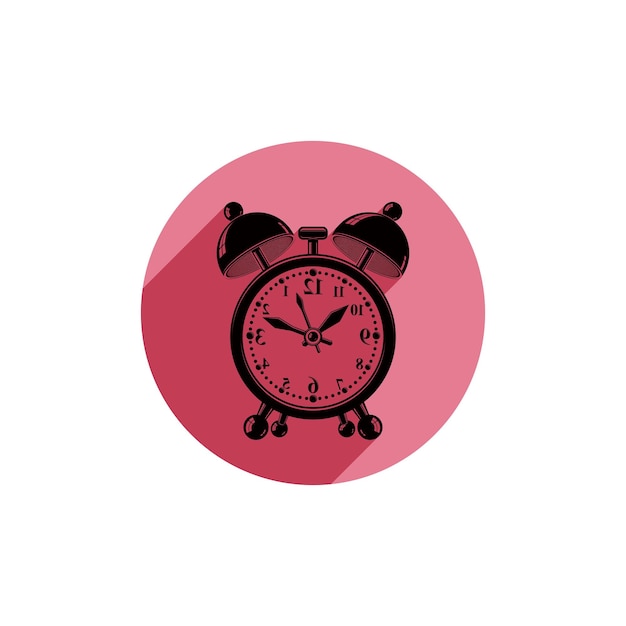 Mirroring alarm-clock 3d vector symbol, best for use in graphic design. Call the waiter concept. Time management theme.