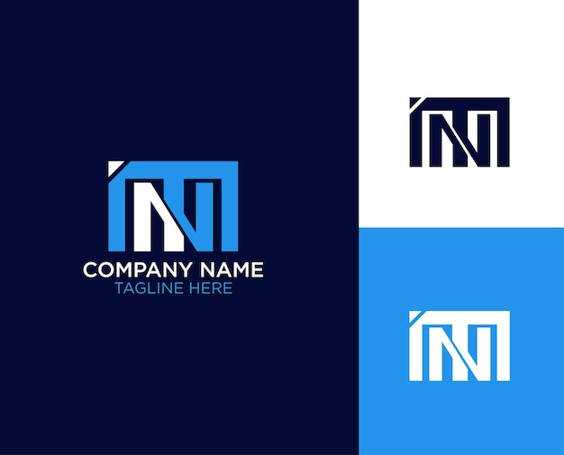 MN initial lettermark monogram logo concept
