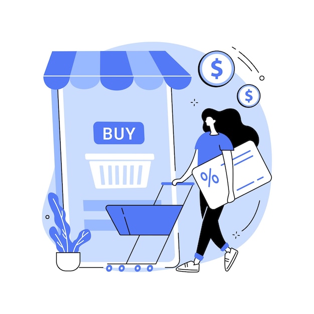 Mobile based marketplace abstract concept vector illustration