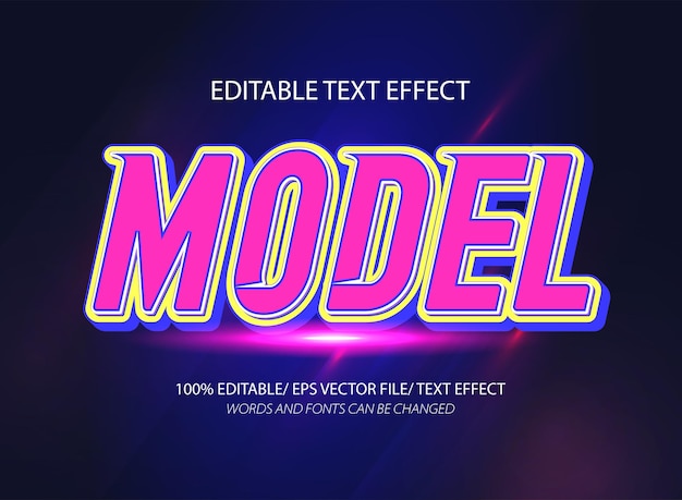 Model editable text effect and editable text style