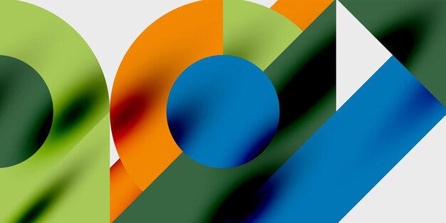 modern abstract background featuring circles lines and triangles in a dynamic geometric composition perfect for stylish tech or creativethemed designs