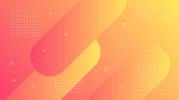 modern abstract background with motion diagonal lines retro memphis and red orange gradient color