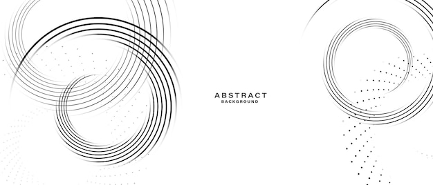 modern abstract white background with circular lines