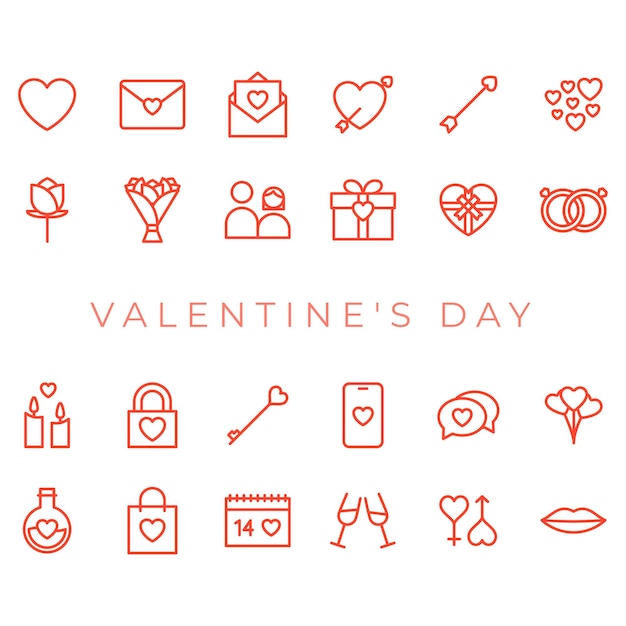Modern and minimalist Vector Valentines Day Designs for Cards Gifts and Decor