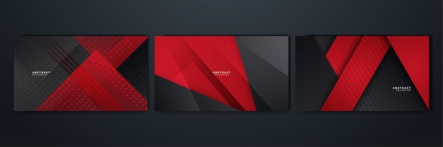 Modern black and red abstract background Abstract background with modern contrast color for presentation design flyer social media web tech banner Vector graphic design pattern web template