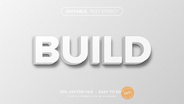 modern bold editable text effect