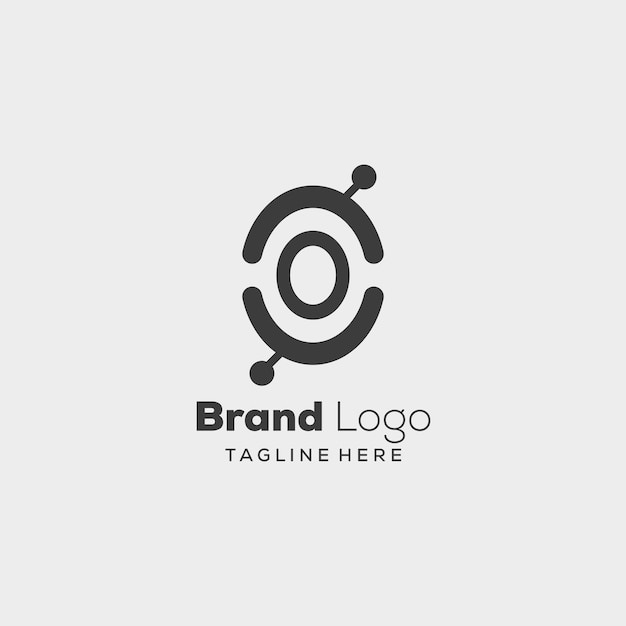 Modern brand logo with initial O