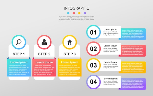 modern business data visualization process chart abstract elements of graph diagram infographic