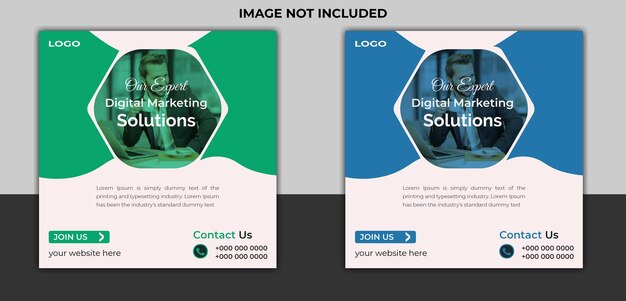 modern business social media post design template