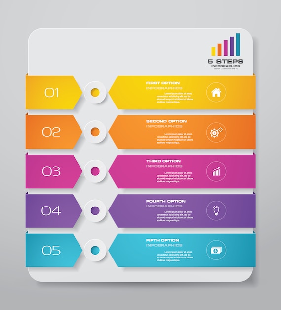 Modern chart infographic element