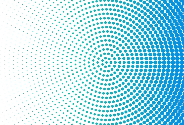 Vektor modern circular blue dotted background