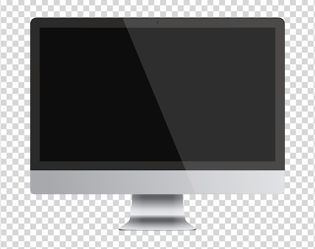 modern computer monitor display with black screen
