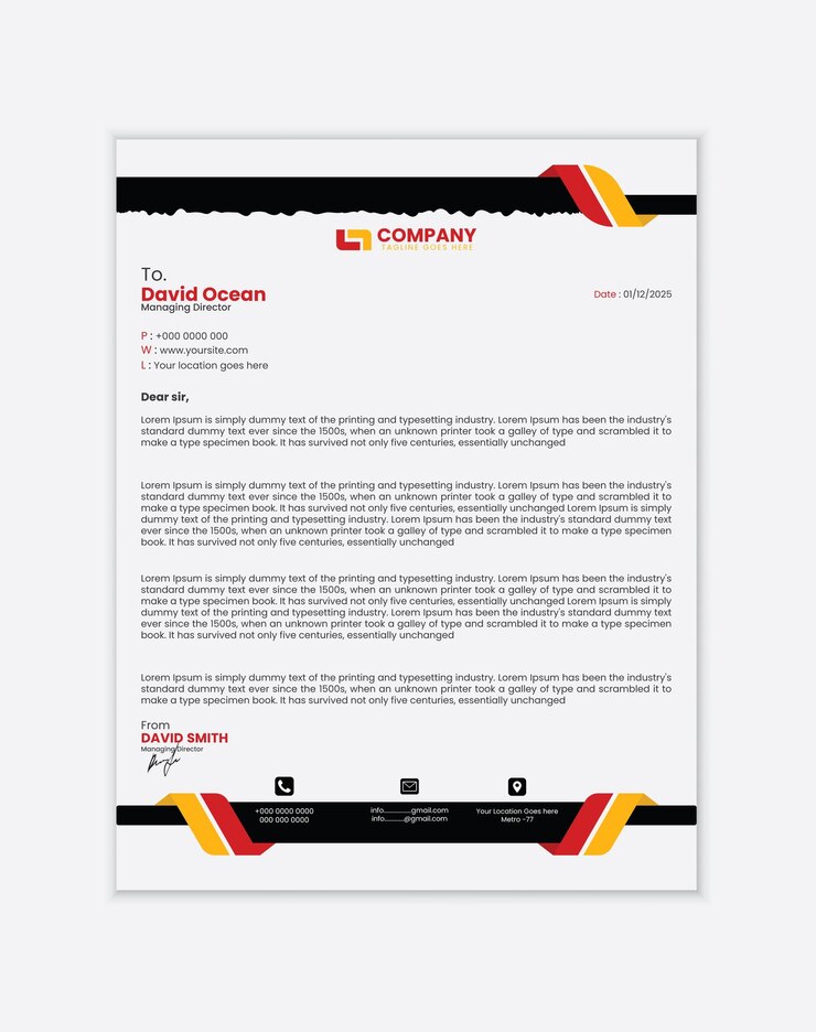 Modern corporate Letterhead Design