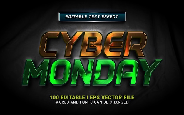 Modern cyber monday sale text effect background