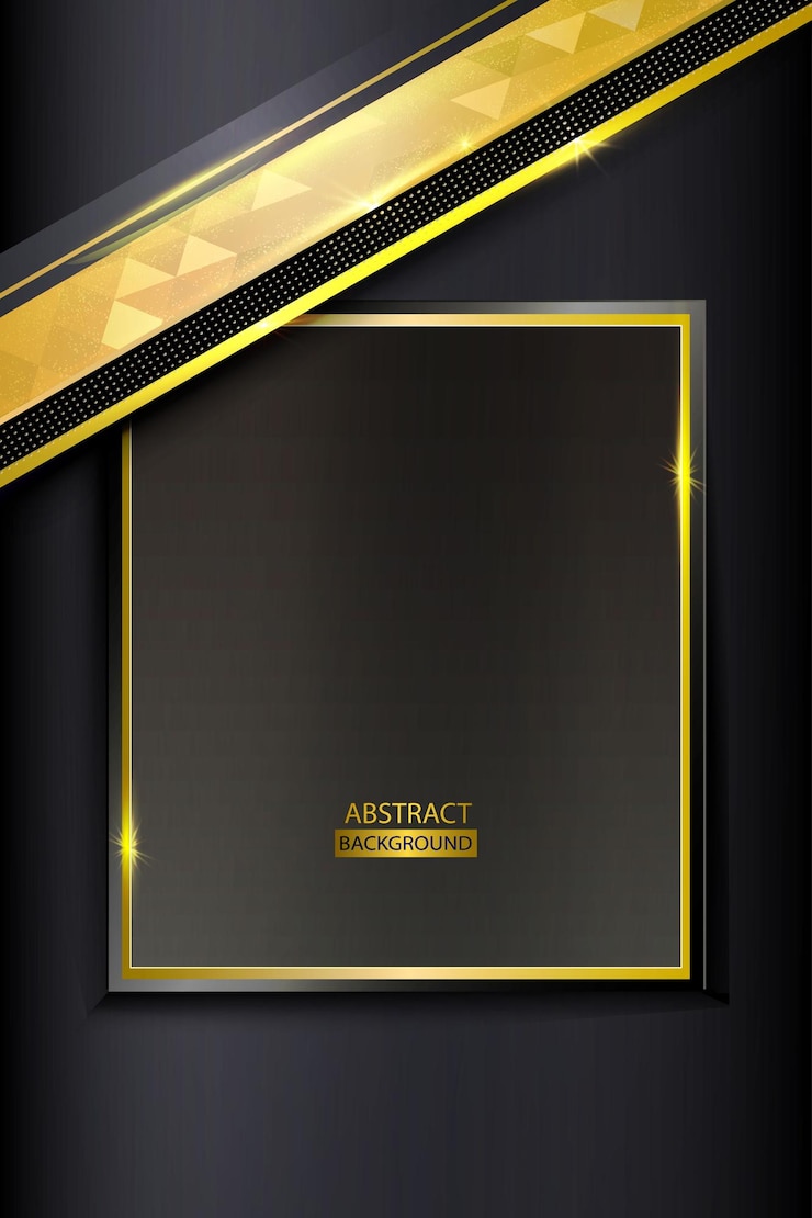 Modern Dark Black And Gold Abstract Background