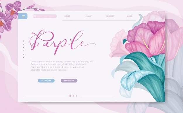 Modern design branding website template