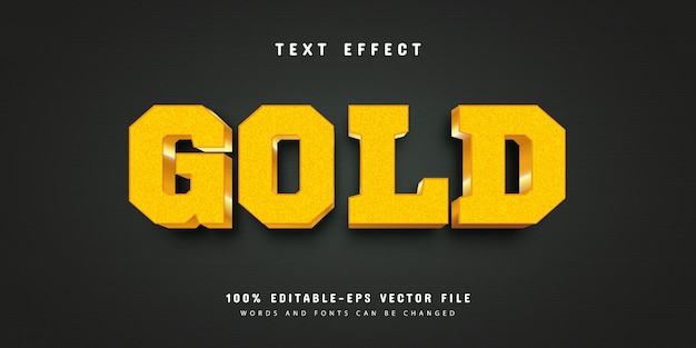 Modern editable text style gold effect and shiny glitter  editable font style Premium Vector