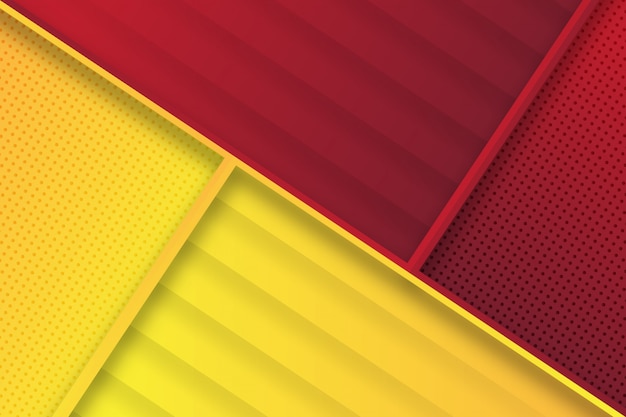 Modern geometric abstract red yellow background