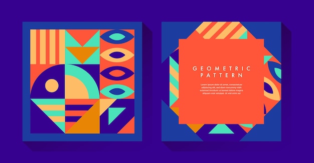 Modern Geometric Colorful Pattern Background