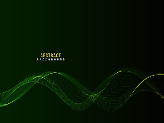 Modern Green abstract stylish transparent wave design background