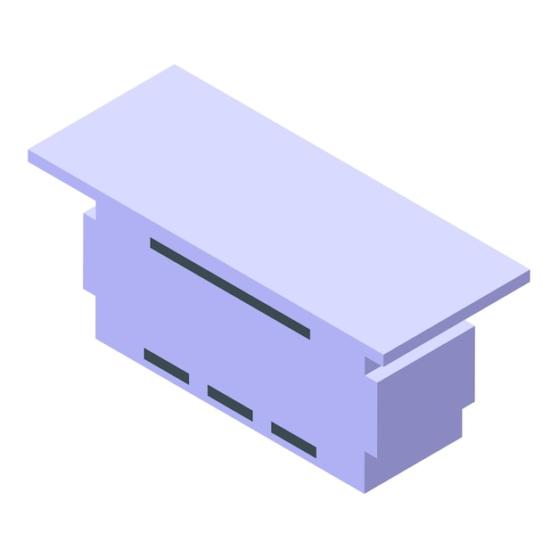 Modern minimalist office desk with drawers extending creating a shadow