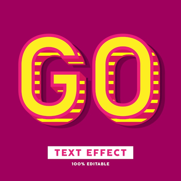 Modern pop art red and yellow fresh text effect, editable text