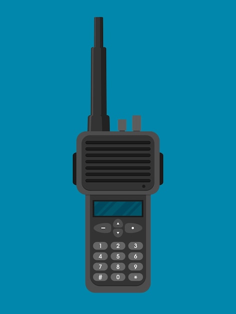 modern portable handheld radio device vector illustration in flat style
