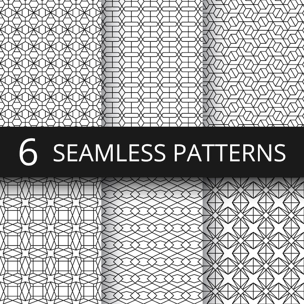Modern simple geometric vector seamless patterns. Geometrical repeat fabric prints. Geometric background line pattern illustration