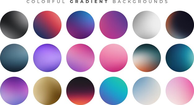 Modern Soft Gradient Set for App Backgrounds Vector Design
