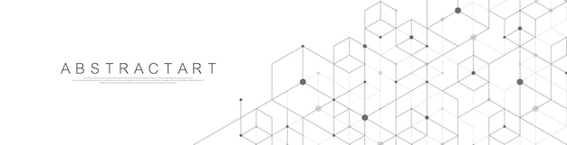 Modern technology vector illustration with square grid